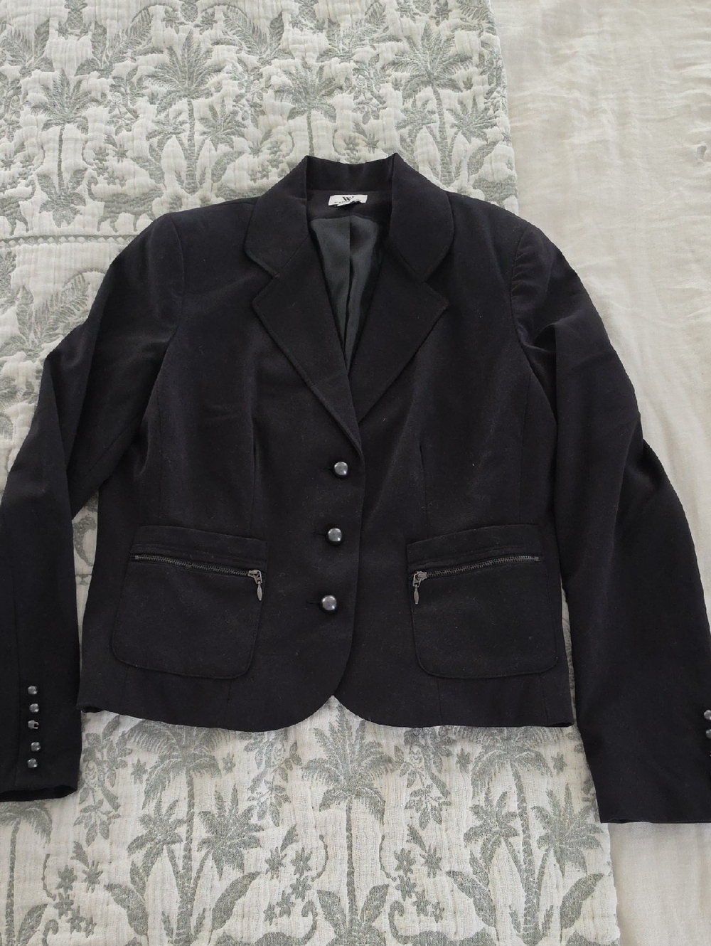 Worthington Black Tailored Women's Blazer with Zip Pockets
